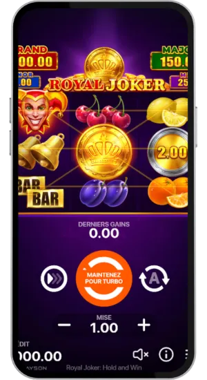 Interface principale du jeu